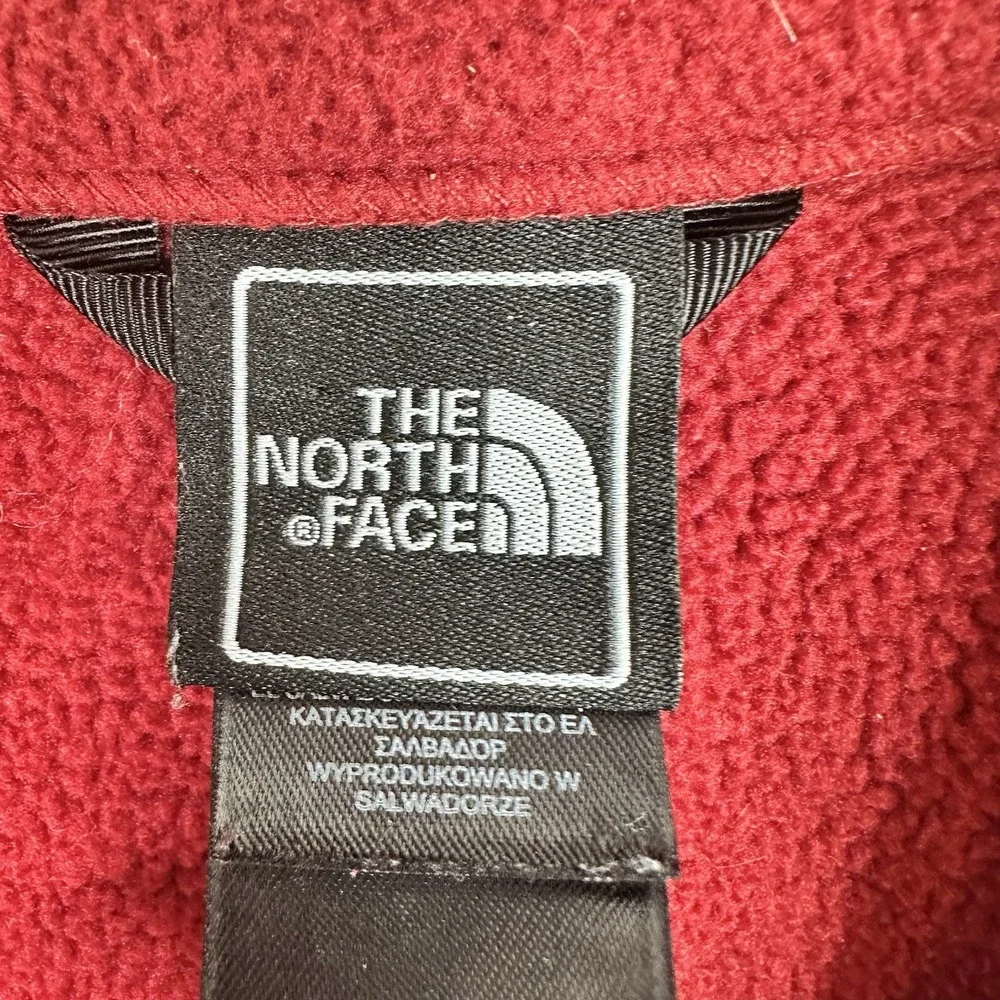The North Face Red Fleece 1/4 Zip Pullover Mens L Chest Pocket Outdoor Gorpcore